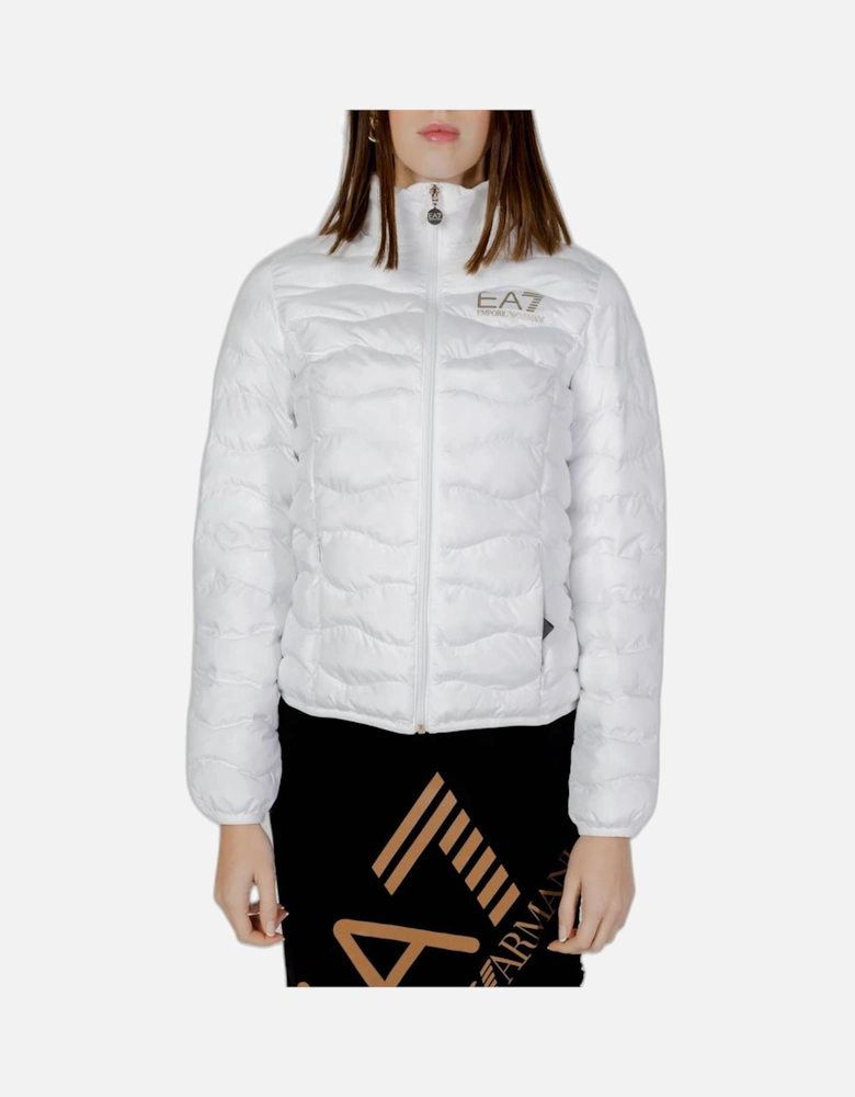 Womens Padded Polyester Duvet Jacket - White Jackets