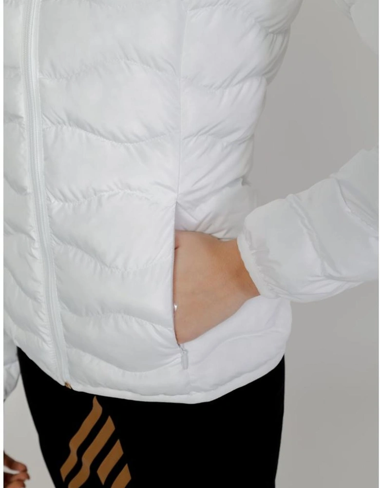 Womens Padded Polyester Duvet Jacket - White Jackets