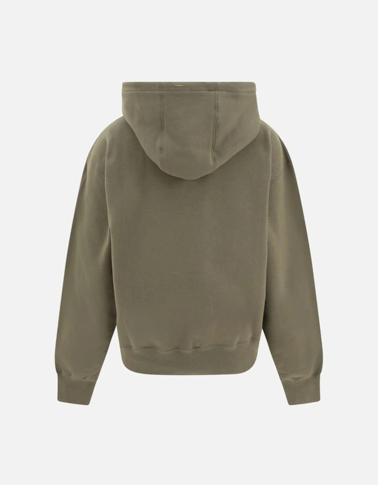 Brode Cotton Hoodie with Monogram and Kangaroo Pocket Women - Bicolor