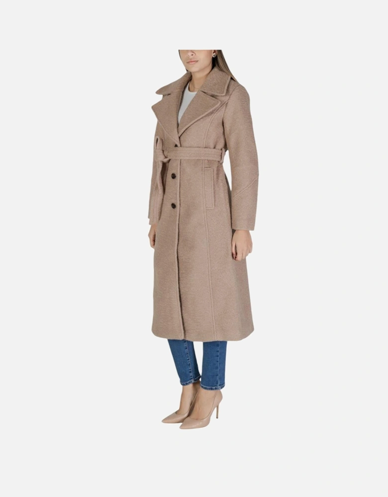Quilted Hooded Puffer Jacket Women - Beige Jackets
