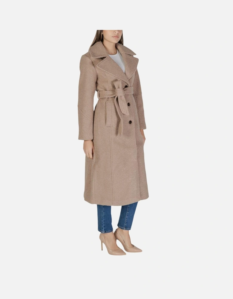 Quilted Hooded Puffer Jacket Women - Beige Jackets