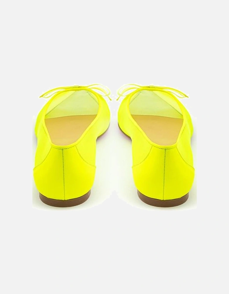 Exquisite Mesh Flats with Vibrant Twist Women - Yellow