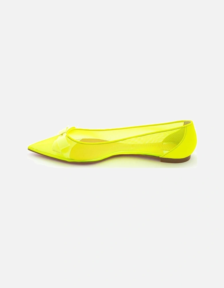 Exquisite Mesh Flats with Vibrant Twist Women - Yellow