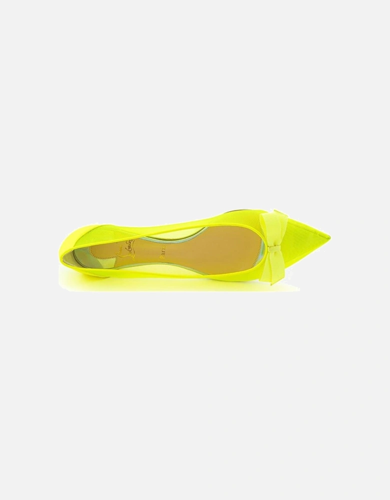Exquisite Mesh Flats with Vibrant Twist Women - Yellow