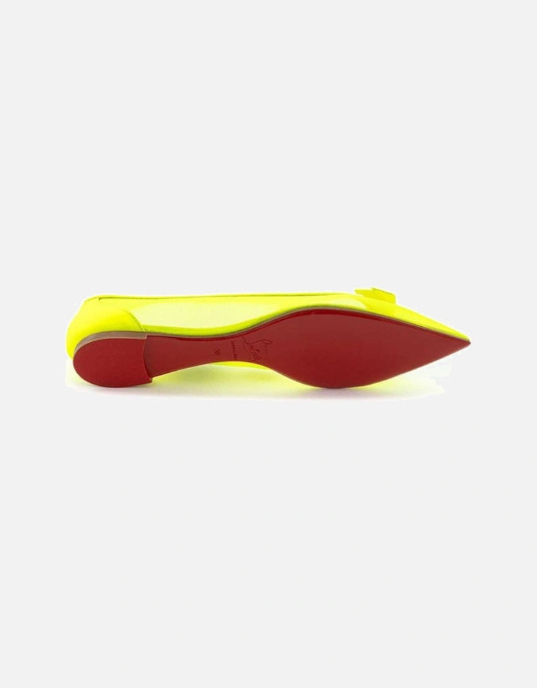 Exquisite Mesh Flats with Vibrant Twist Women - Yellow
