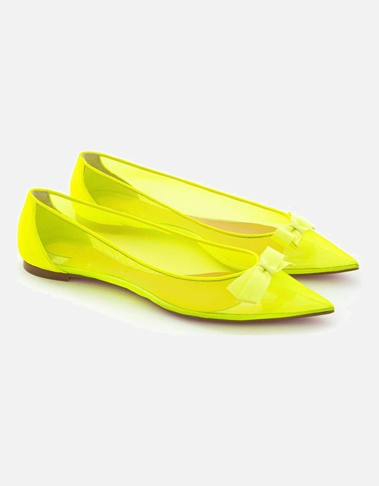 Exquisite Mesh Flats with Vibrant Twist Women - Yellow