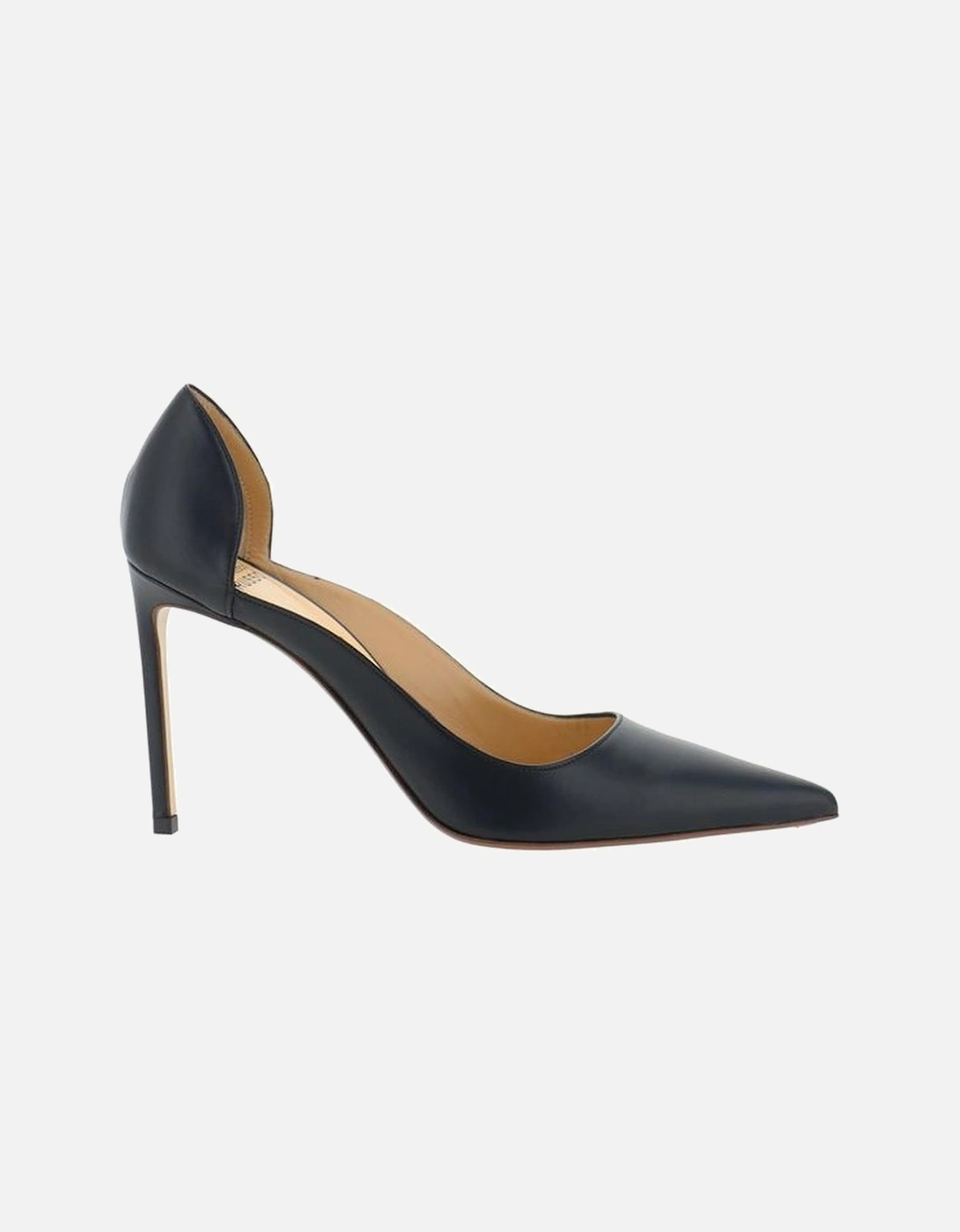 Elongated Toe Leather Stiletto Pumps Women - Black, 5 of 4