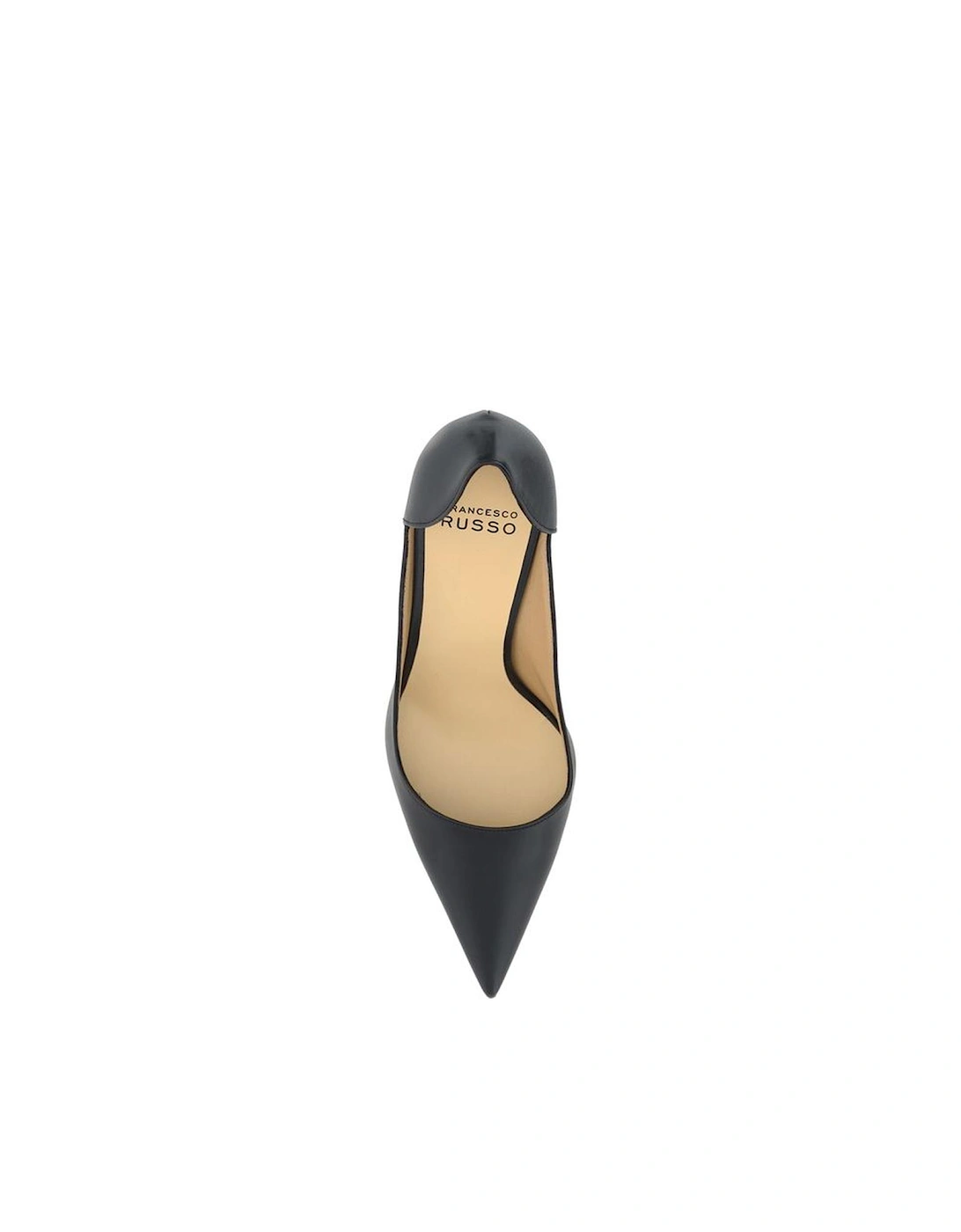 Elongated Toe Leather Stiletto Pumps Women - Black