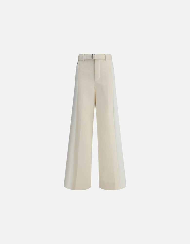 Tailored Hybrid Denim Suit Pants Women - White Jeans