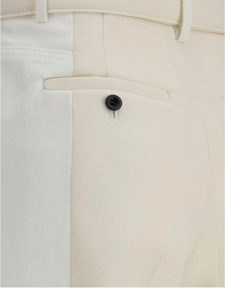Tailored Hybrid Denim Suit Pants Women - White Jeans