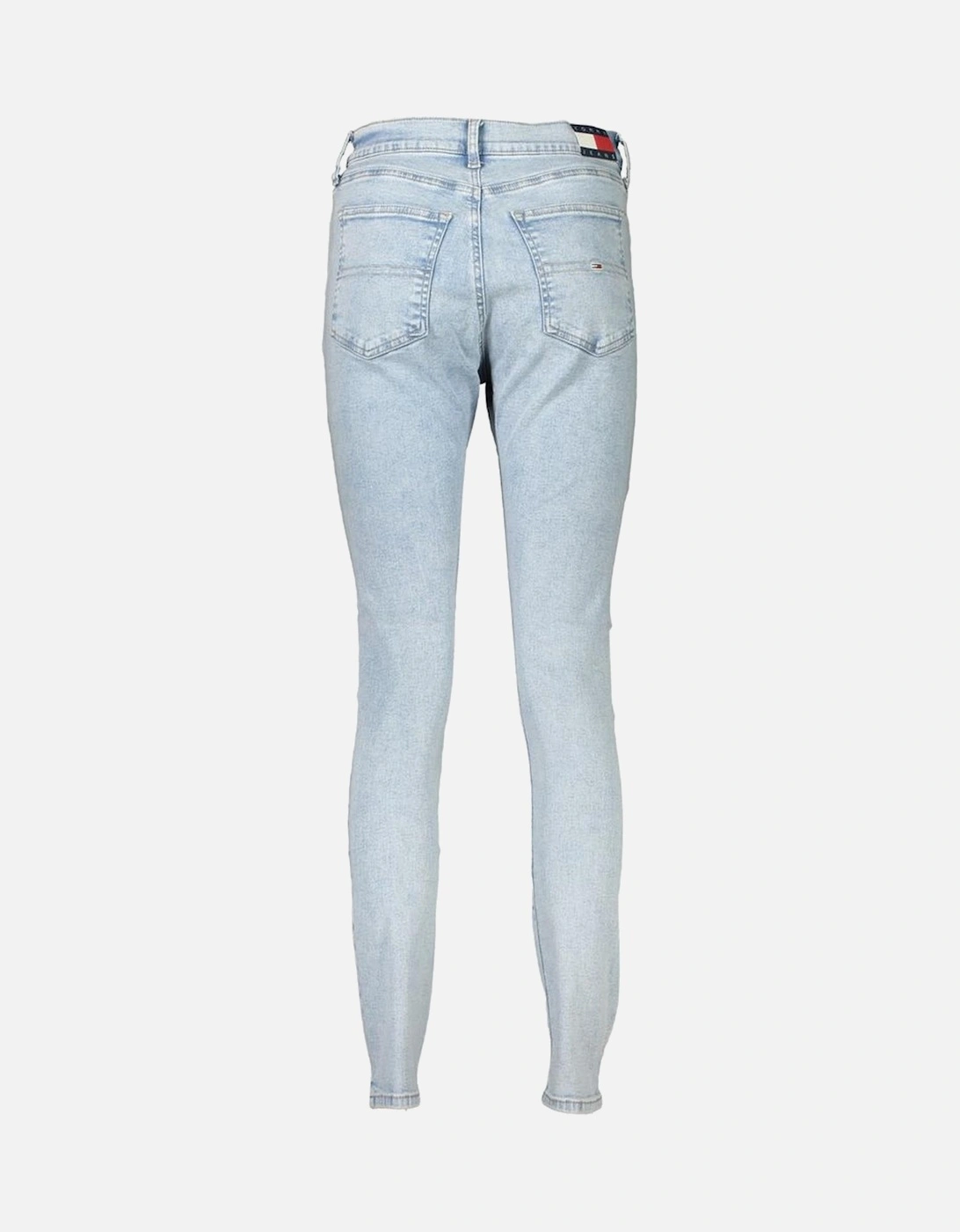 High-Rise Super Skinny Jeans with Logo Women - Light Blue Jeans