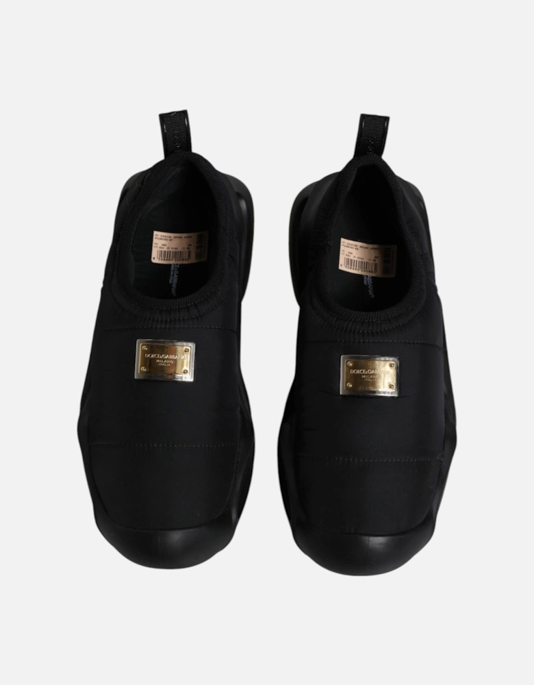 Low-Top Sneakers with Rubber Sole and Logo Details Women - Black