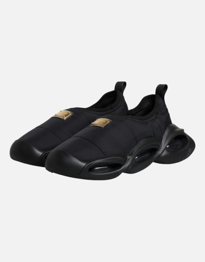 Low-Top Sneakers with Rubber Sole and Logo Details Women - Black