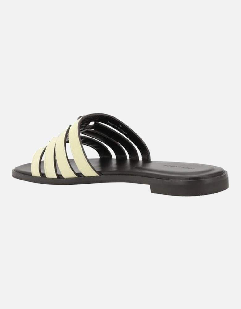 Leather Ines Sandals with Square Toe Women - Cream
