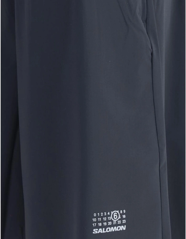 Elasticized Waistband Knee Length Sport Shorts Women - Black