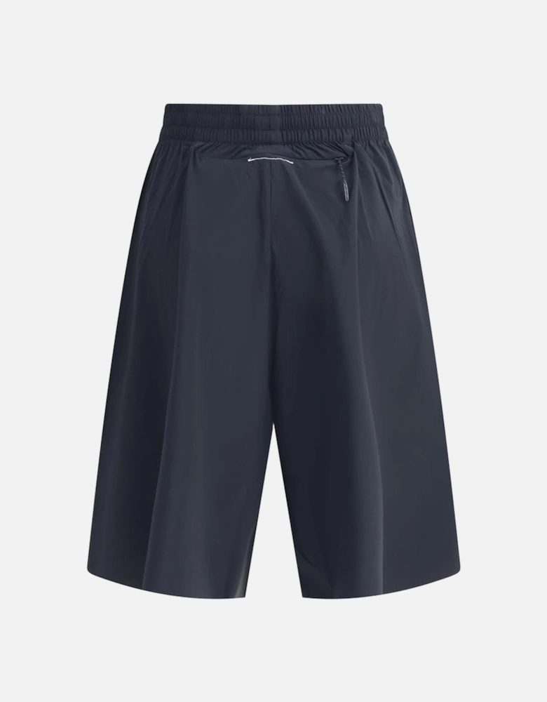 Elasticized Waistband Knee Length Sport Shorts Women - Black