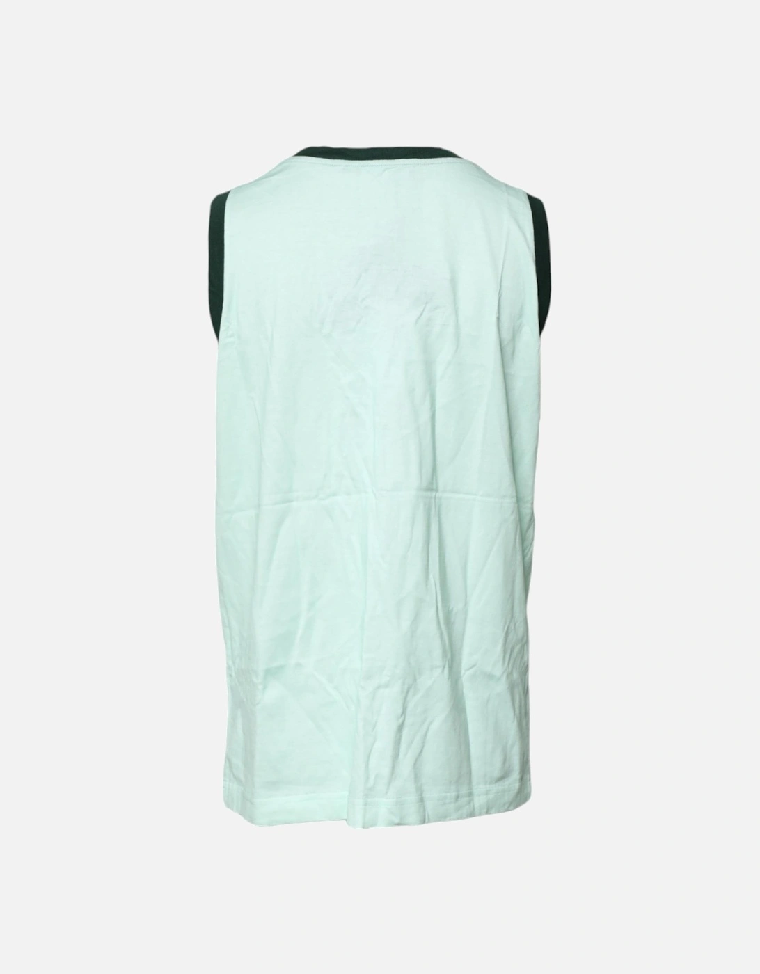 Cotton Round Neck Tank T-Shirt with Print Women - Green