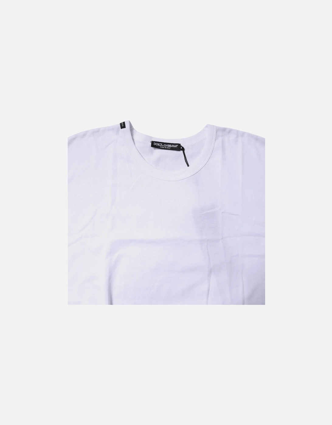 Cotton Short Sleeve Crew Neck Cropped Top Women - White T-Shirts