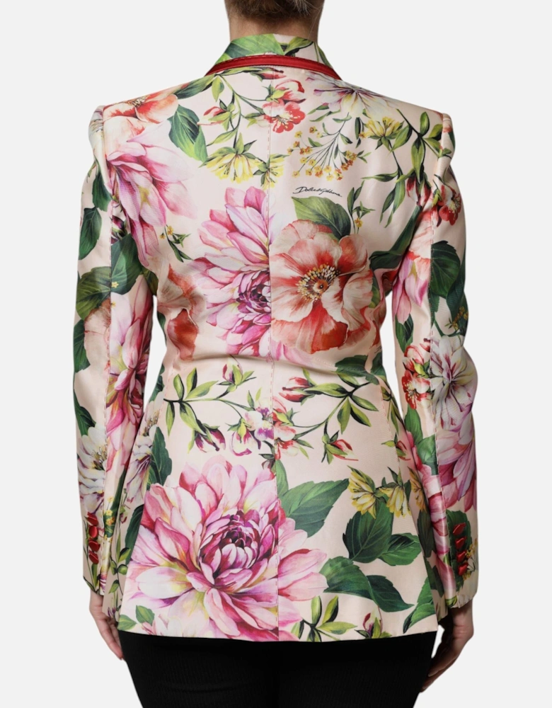 Floral Double Breasted Silk Blend Jacket Women - Multicolor Suits