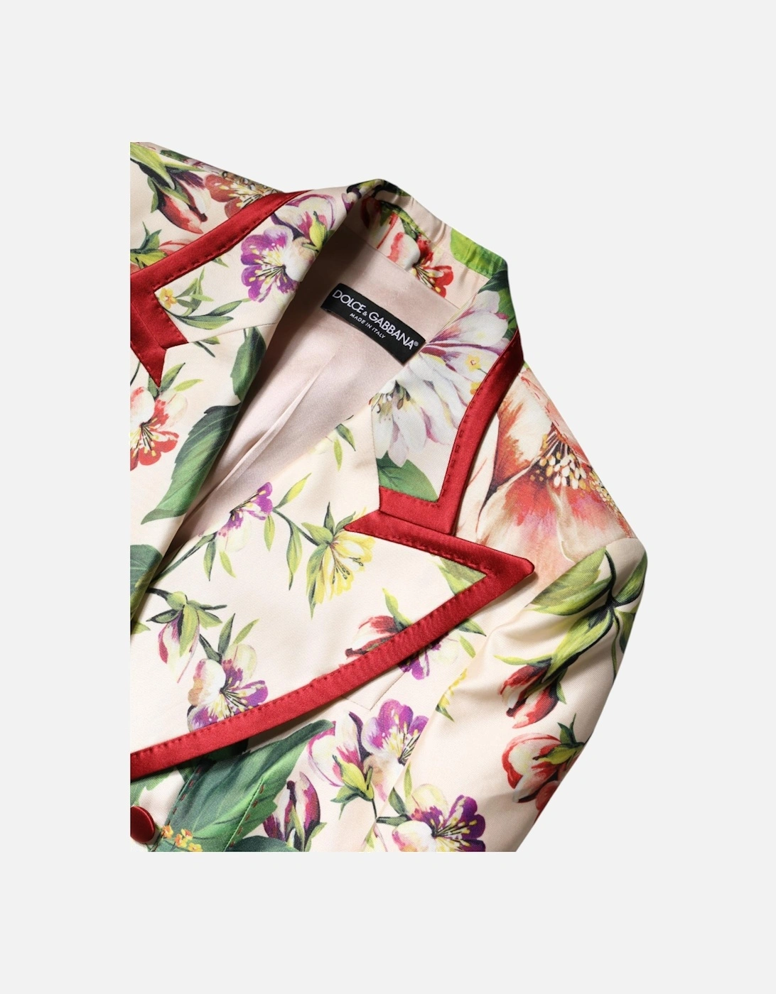 Floral Double Breasted Silk Blend Jacket Women - Multicolor Suits