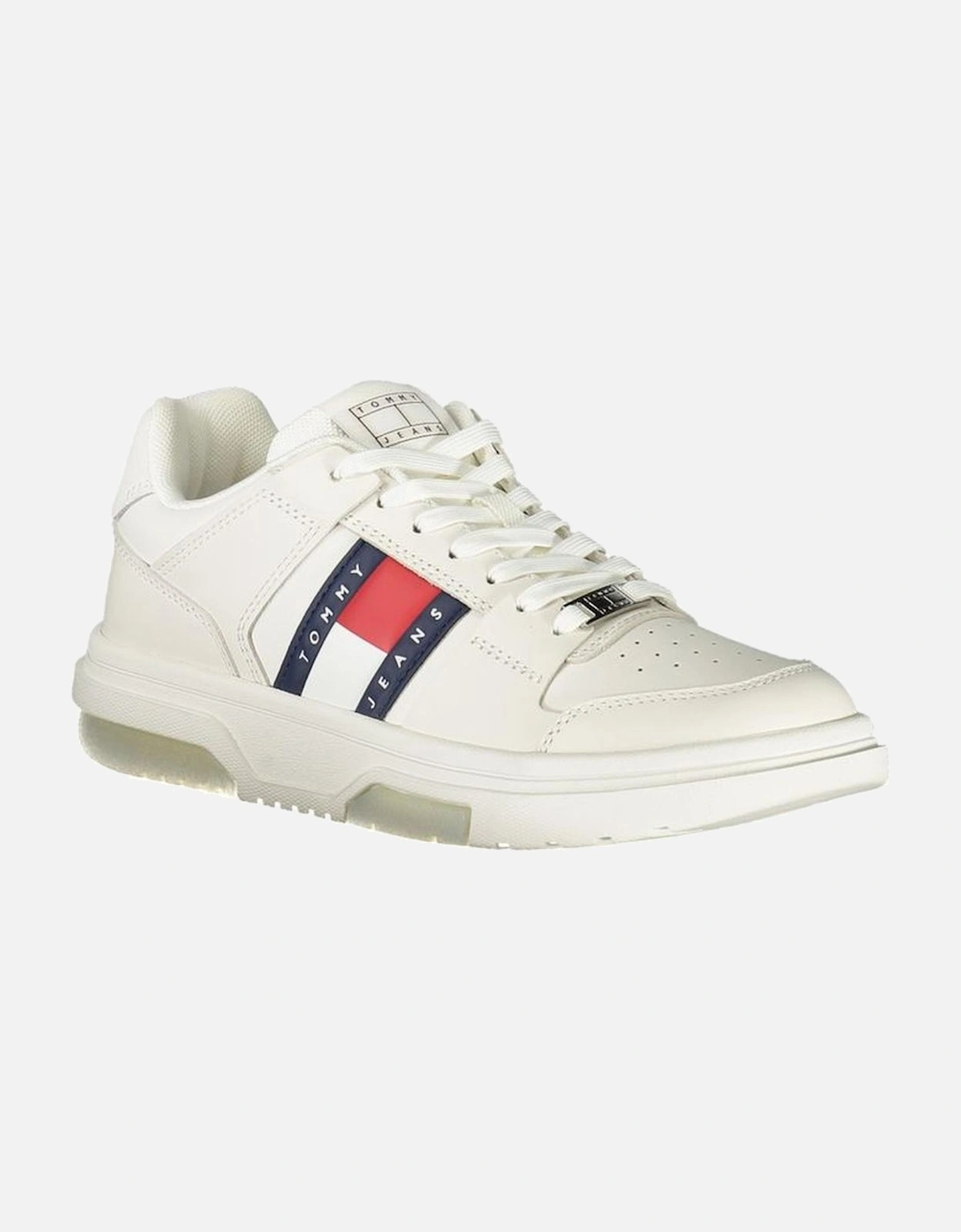 Tommy Hilfiger Women's White Sneakers With Bold Contrasting Details And Logo - Sneakers - : Size 3.5
