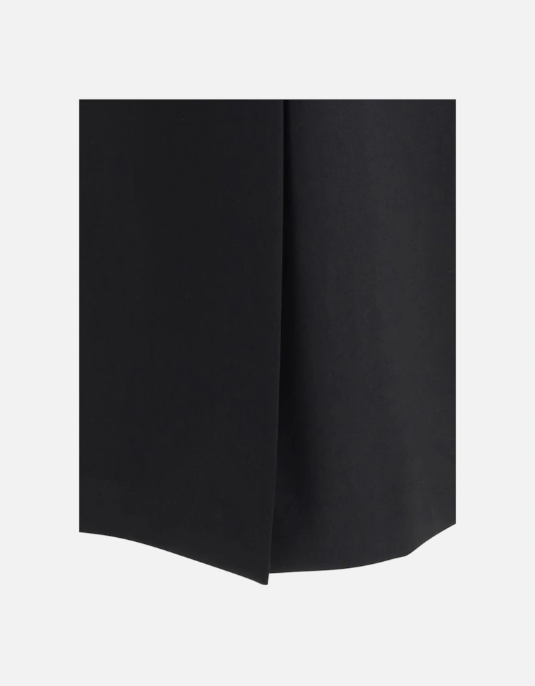 Virgin Wool Midi Pencil Skirt Women - Black