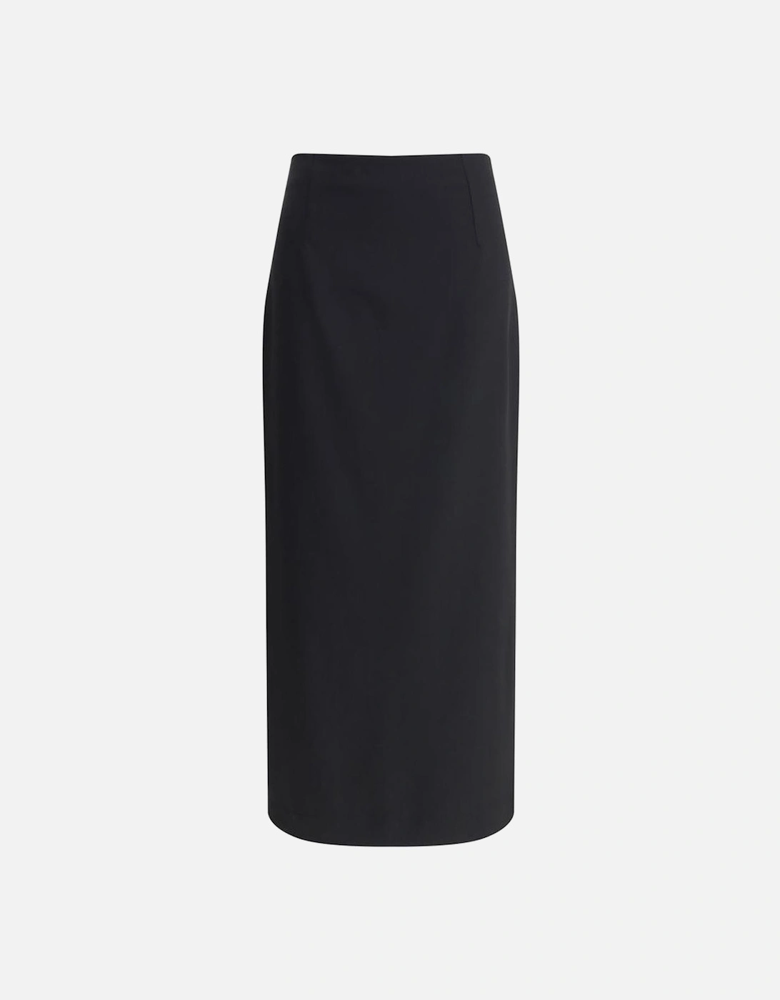 Virgin Wool Midi Pencil Skirt Women - Black, 4 of 3