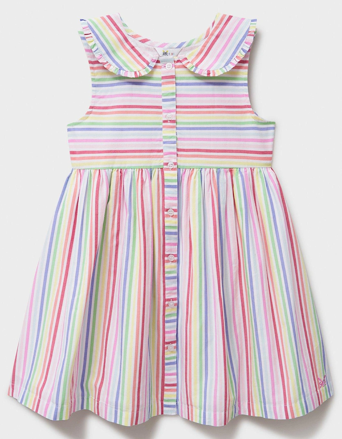 Girls Printed Cotton Sleeveless Dress - Multi, 2 of 1