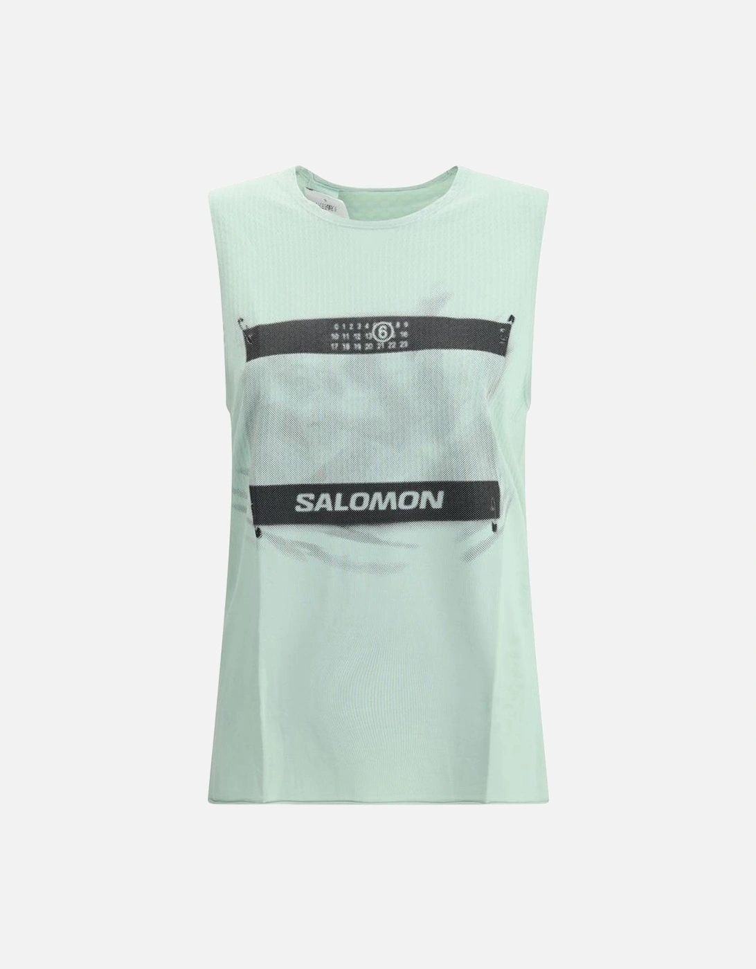 Sporty Crew Neck Tank Top with Printed Logos Women - Green T-Shirts, 4 of 3