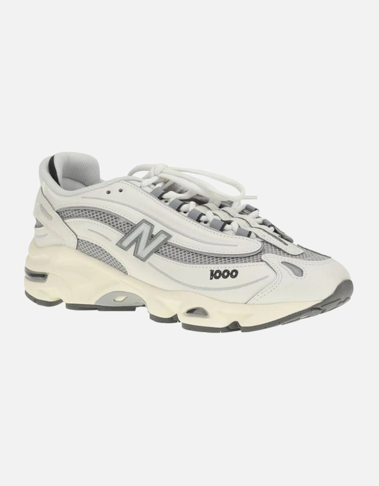 Mesh and Suede Overlay Sneakers with ABZORB Cushioning Women - White
