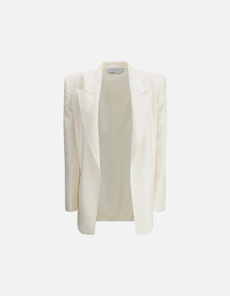 Boucle OpenFront Blazer Women - Cream Suits