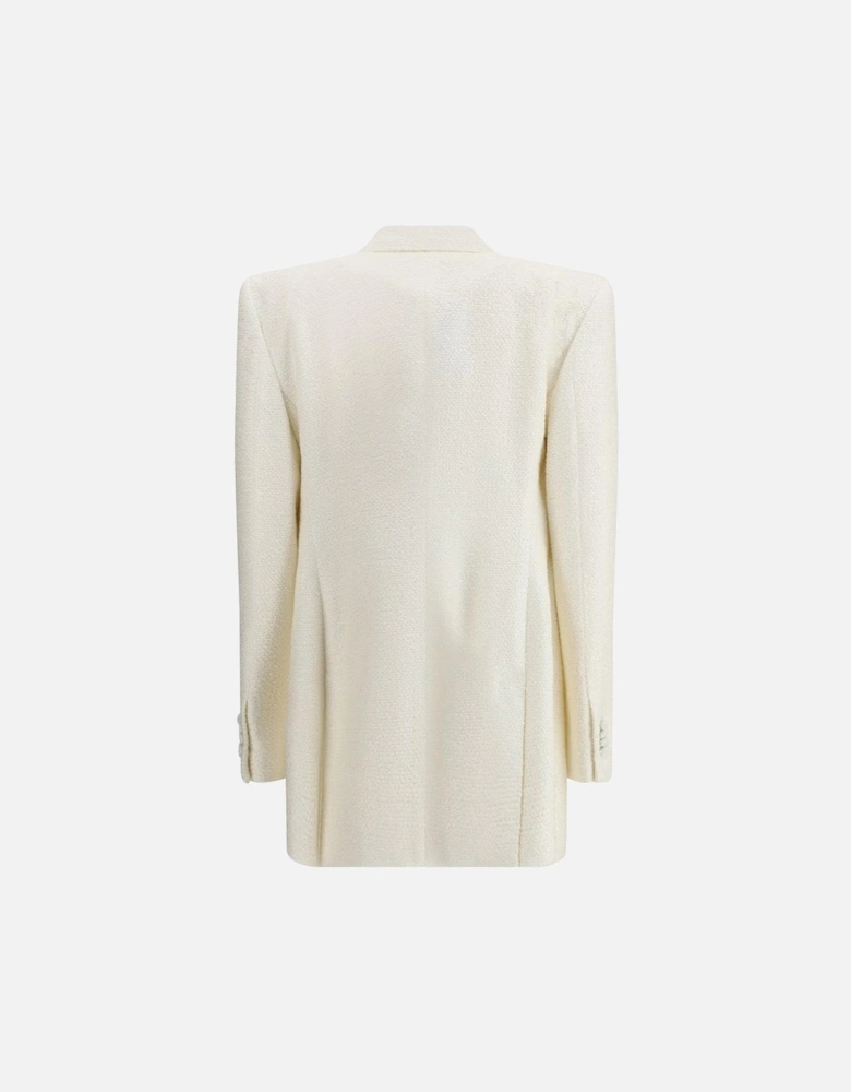 Boucle OpenFront Blazer Women - Cream Suits