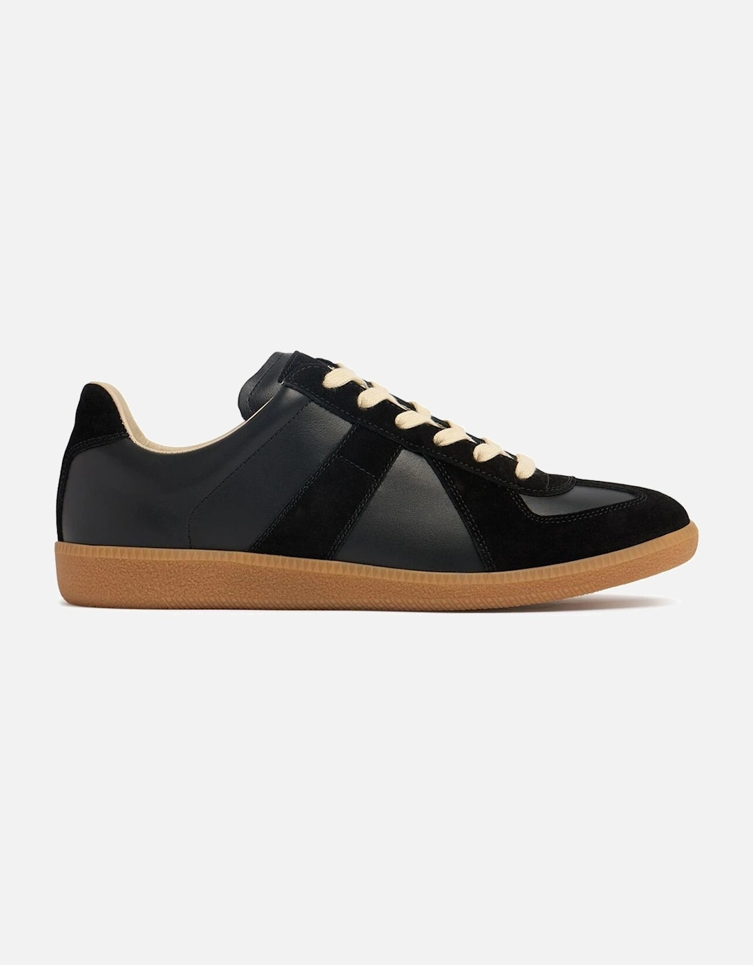 Calf and Lamb Leather Low-Top Sneakers Women - Black, 6 of 5