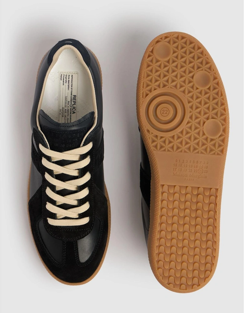 Calf and Lamb Leather Low-Top Sneakers Women - Black