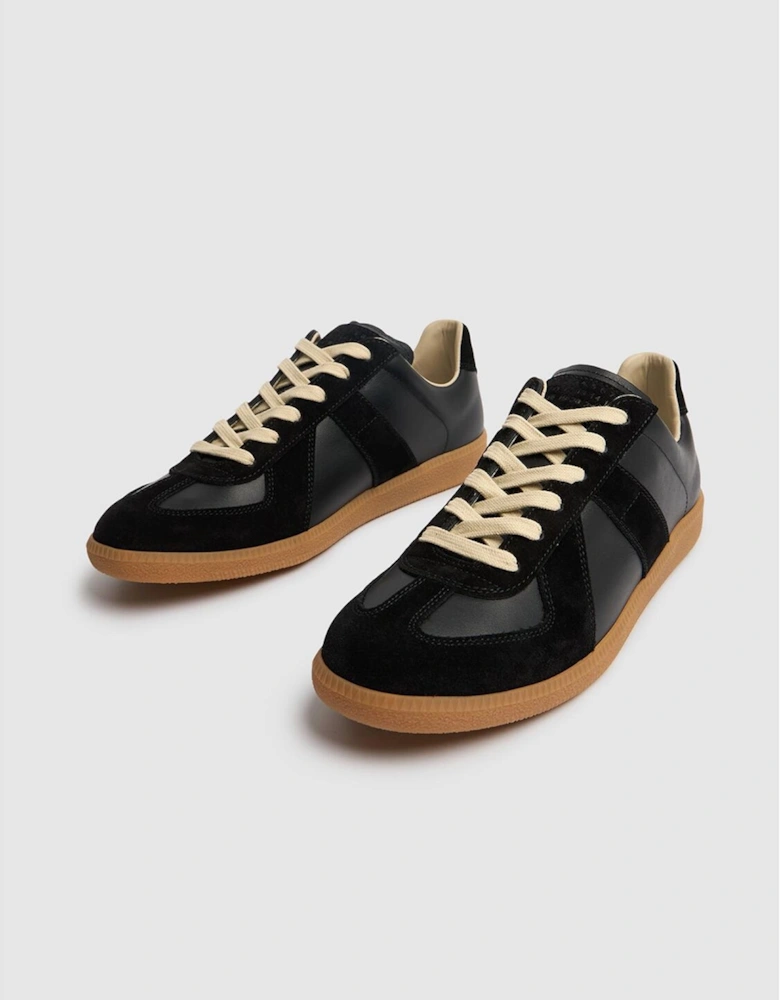 Calf and Lamb Leather Low-Top Sneakers Women - Black