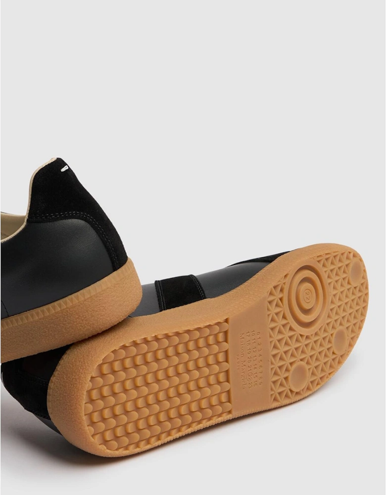 Calf and Lamb Leather Low-Top Sneakers Women - Black