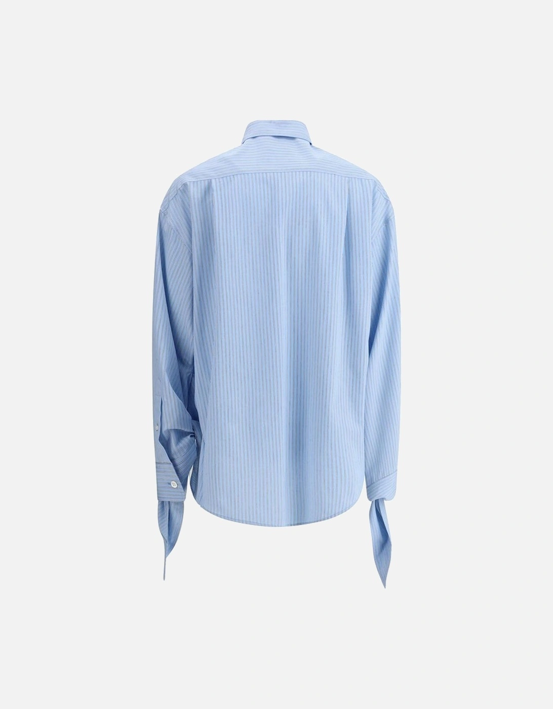 Striped Shirt with Logo Embroidery and Buttoned Cuffs Women - Light