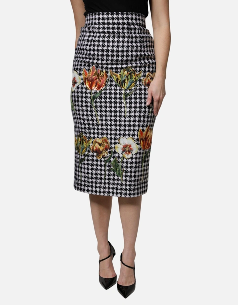 High Waist Floral Print Pencil Midi Skirt Women - Multicolor