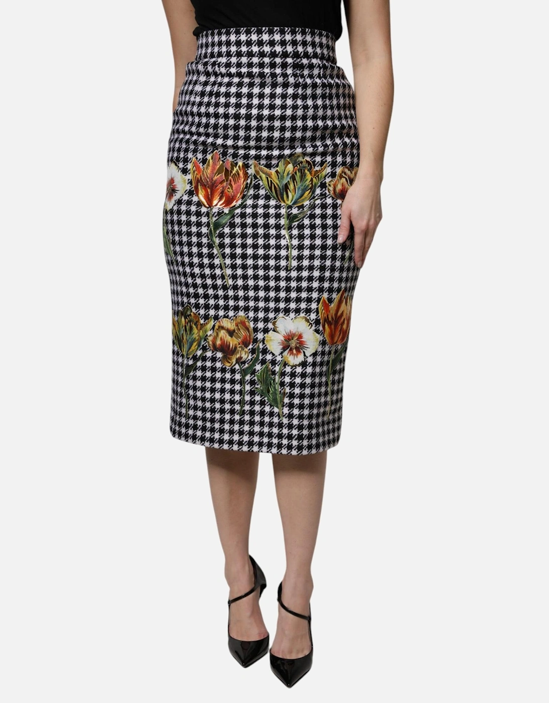 High Waist Floral Print Pencil Midi Skirt Women - Multicolor, 6 of 5