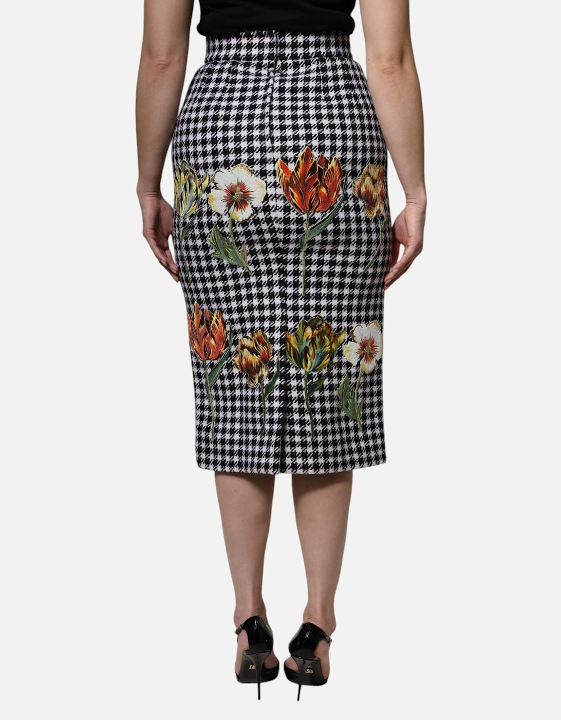 High Waist Floral Print Pencil Midi Skirt Women - Multicolor