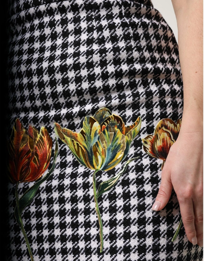 High Waist Floral Print Pencil Midi Skirt Women - Multicolor