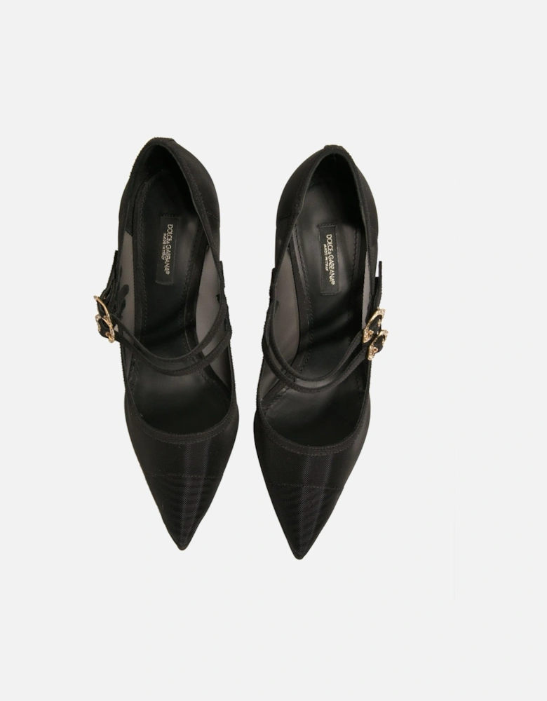 Mary Jane Mesh High Stiletto Pumps Women - Black