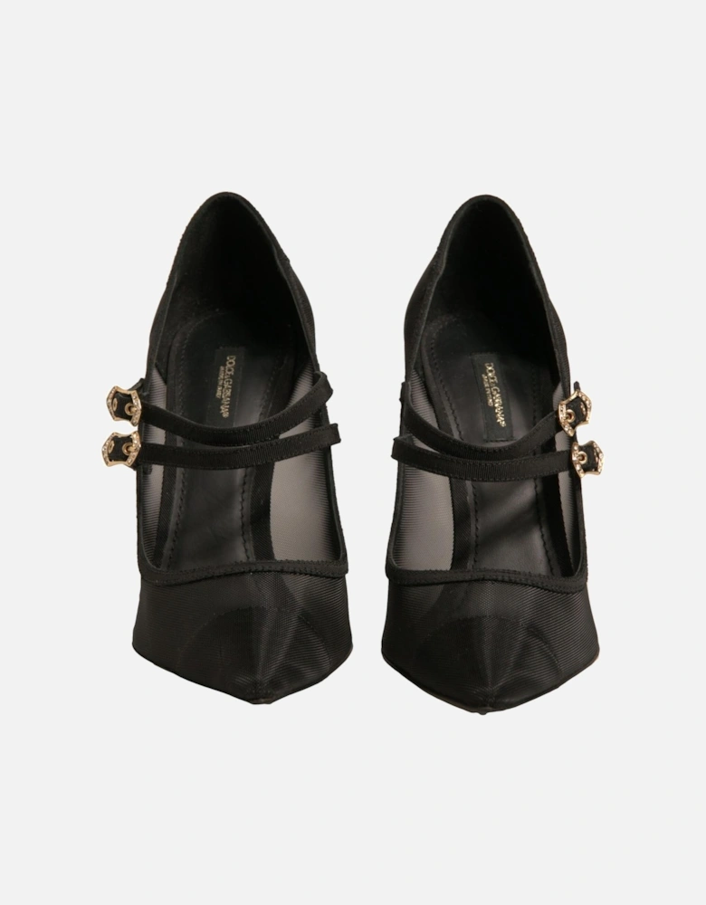 Mary Jane Mesh High Stiletto Pumps Women - Black