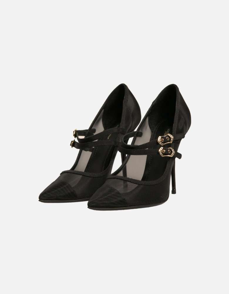 Mary Jane Mesh High Stiletto Pumps Women - Black