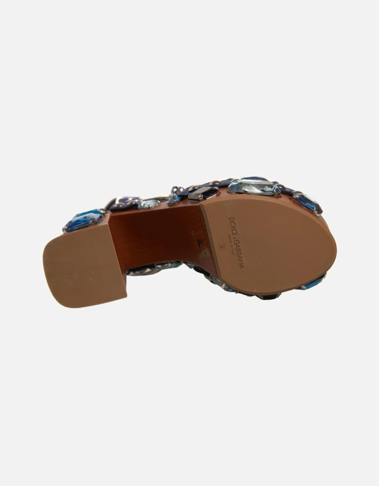 Majolica-Print Embellished Wedge Sandals Women - Multicolor