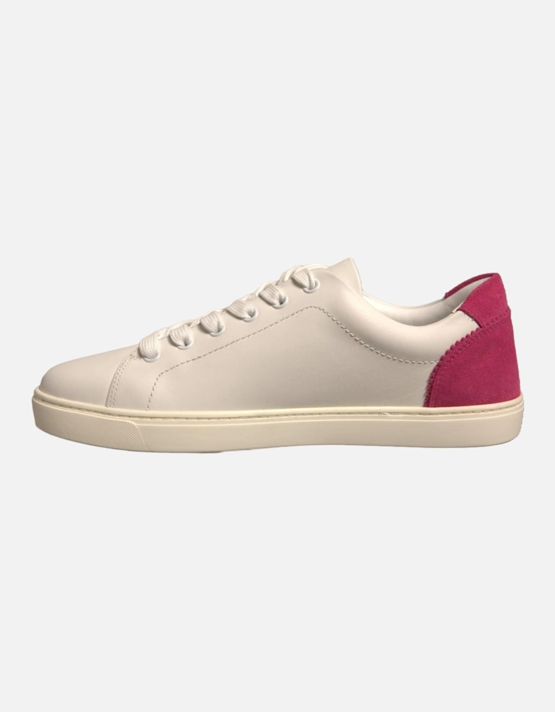 Low Top Calfskin Leather Casual Sneakers Women - White