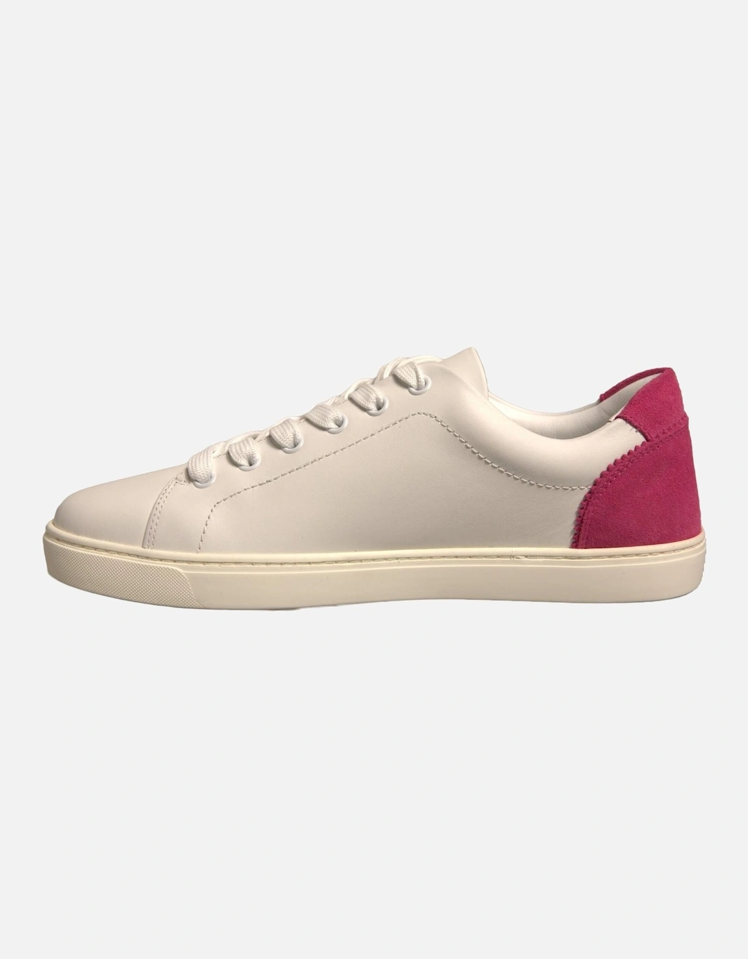 Low Top Calfskin Leather Casual Sneakers Women - White