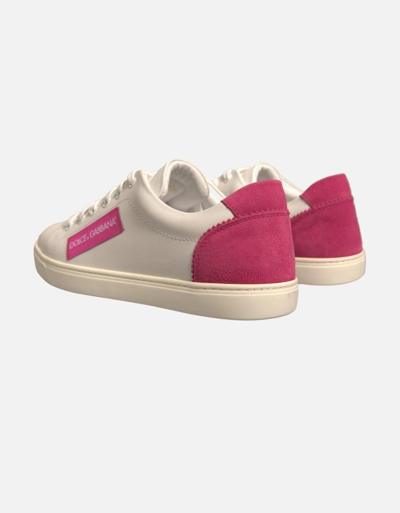Low Top Calfskin Leather Casual Sneakers Women - White