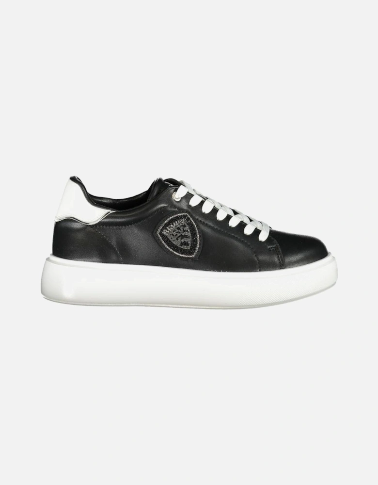 Rhinestone Embellished Contrast Detail Sneakers Women - Black