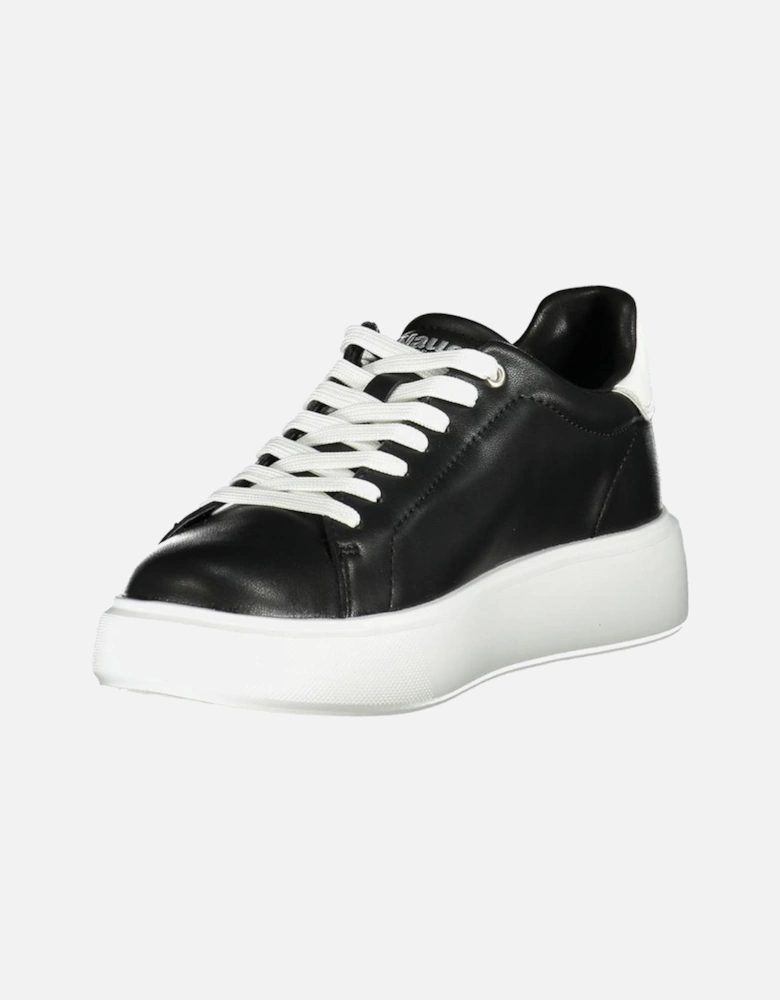 Rhinestone Embellished Contrast Detail Sneakers Women - Black
